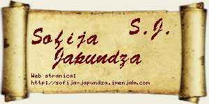 Sofija Japundža vizit kartica